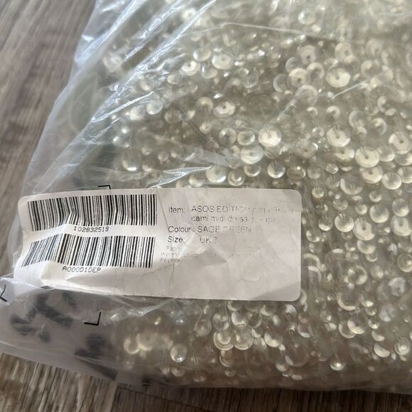 ASOS Edition Embellished Cami Midi Dress in Sage Green Size US 4 - Picture 8 of 10